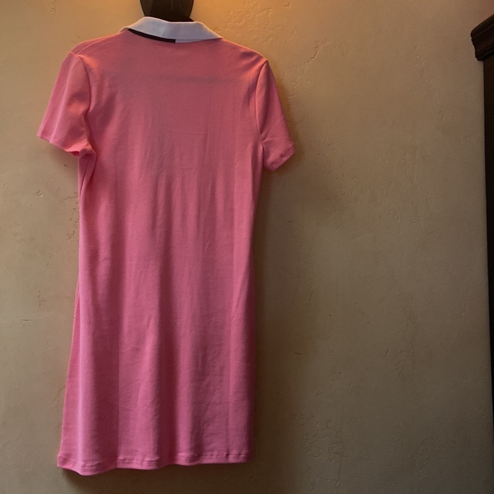 Sz M Tommy Hilfiger Pink Collared Shirt Dress LN! - Picture 7 of 7